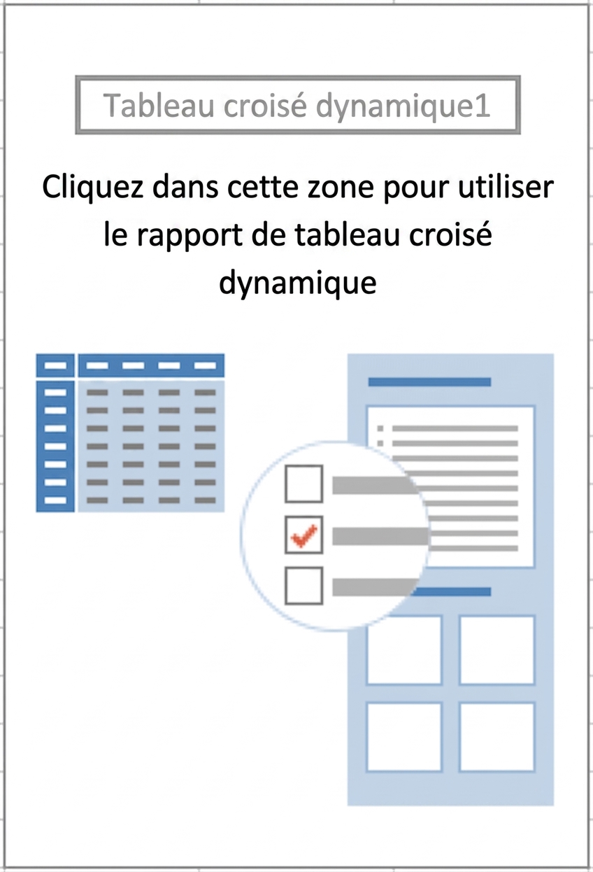 Contour de l'espace réservé d'un tableau croisé dynamique qui explique comment le construire
