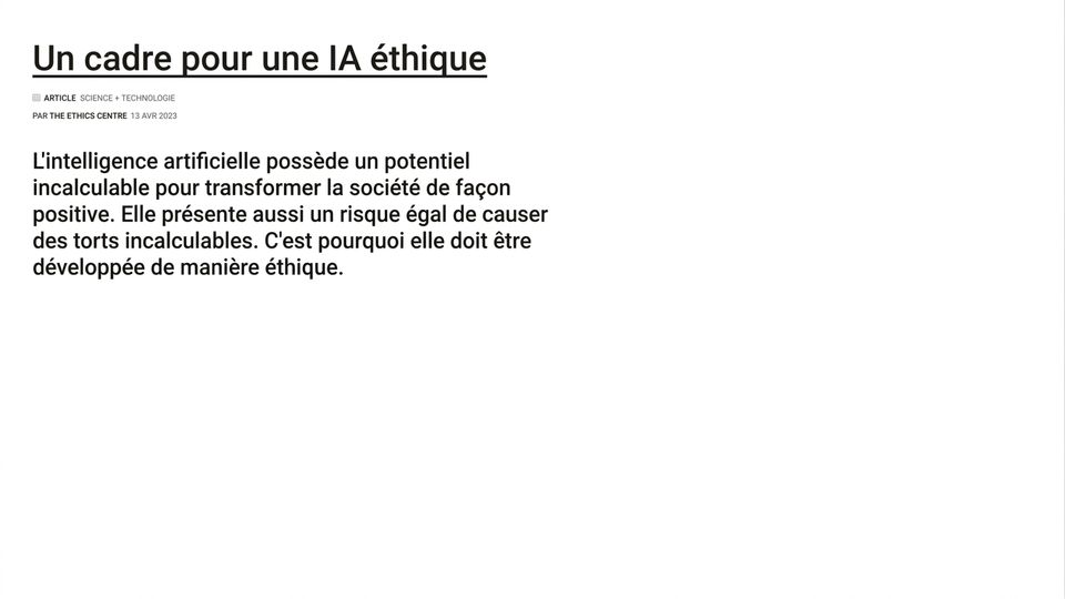 Cadres pour une IA éthique