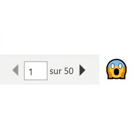 Impression de 50 pages et émoticône effrayé