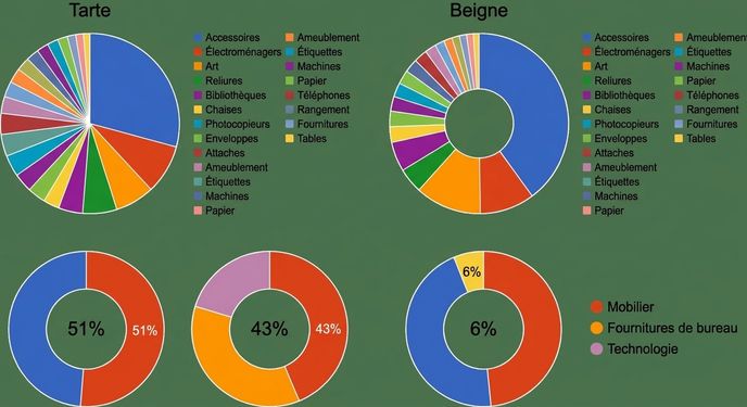 Diagrammes circulaires mal réalisés