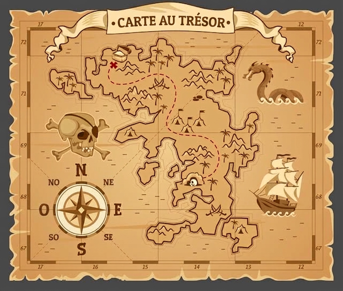 Image représentant une carte au trésor