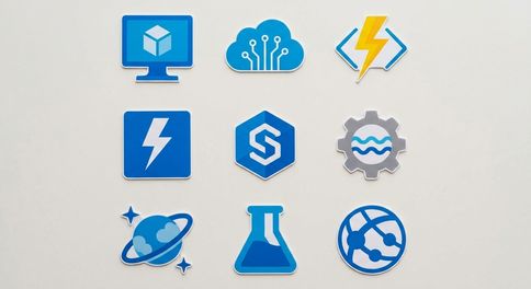 image avec 9 icônes de services Azure