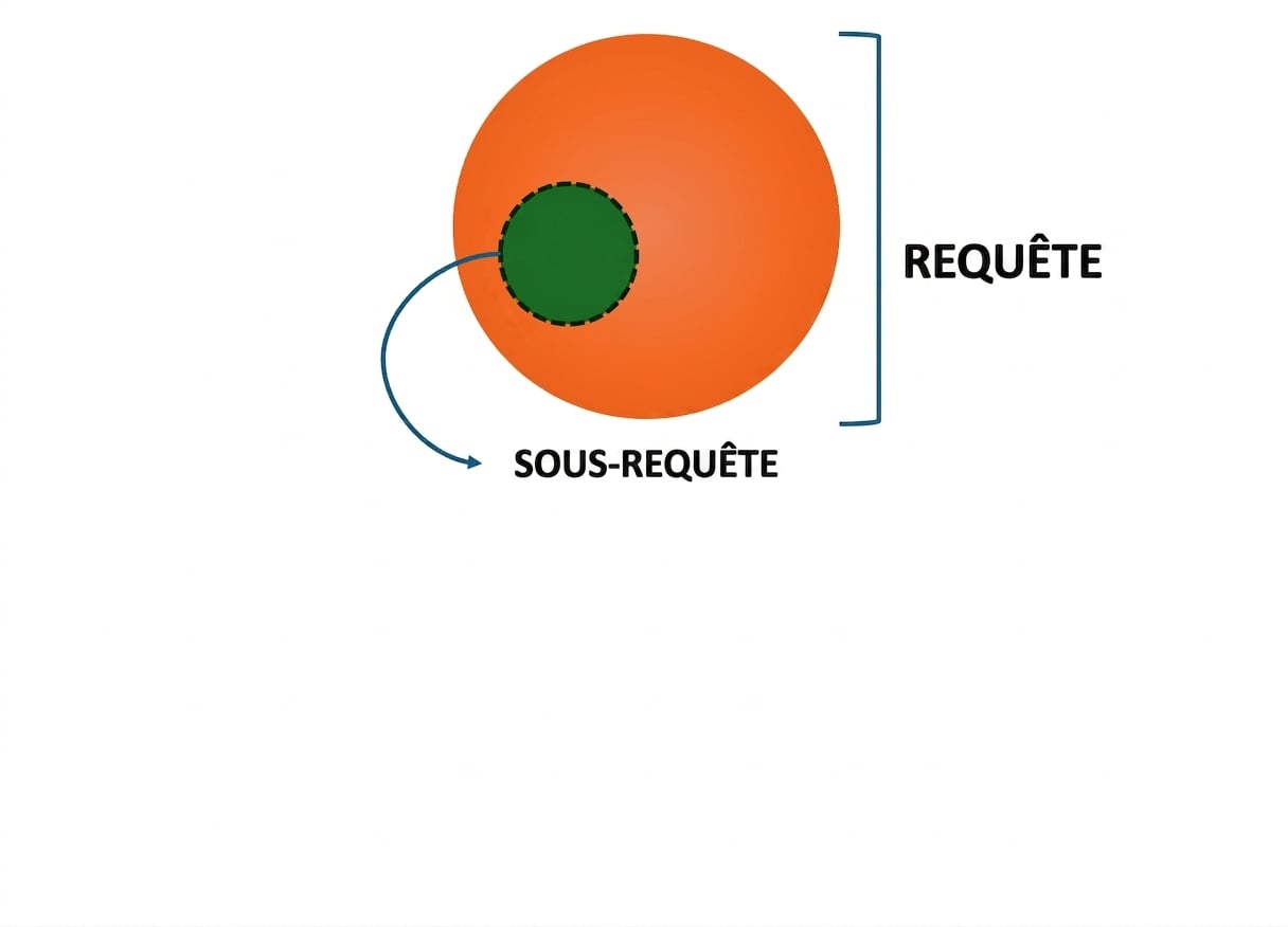 Représentation d'une sous‑requête