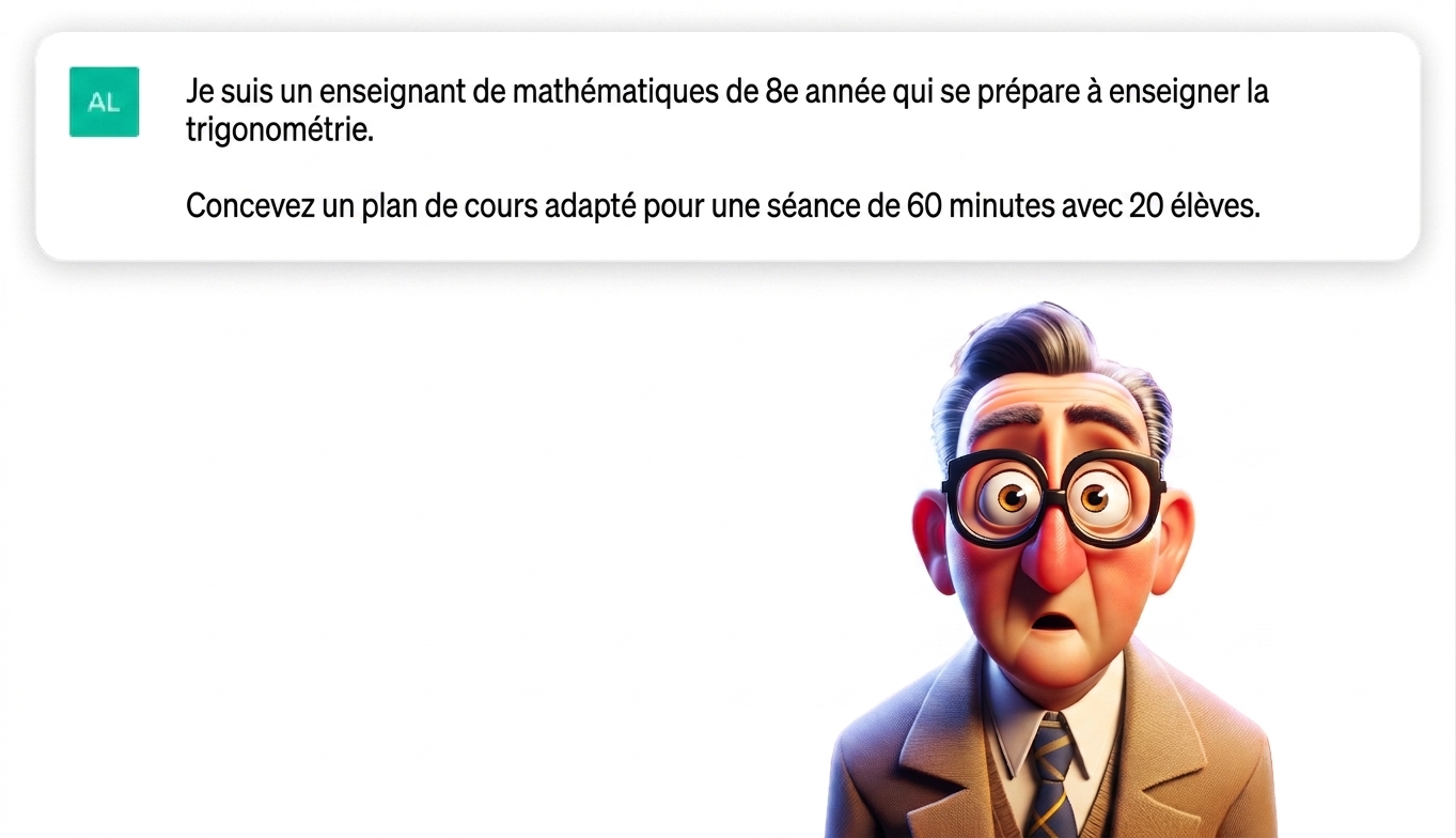 Illustration humoristique d’une enseignante