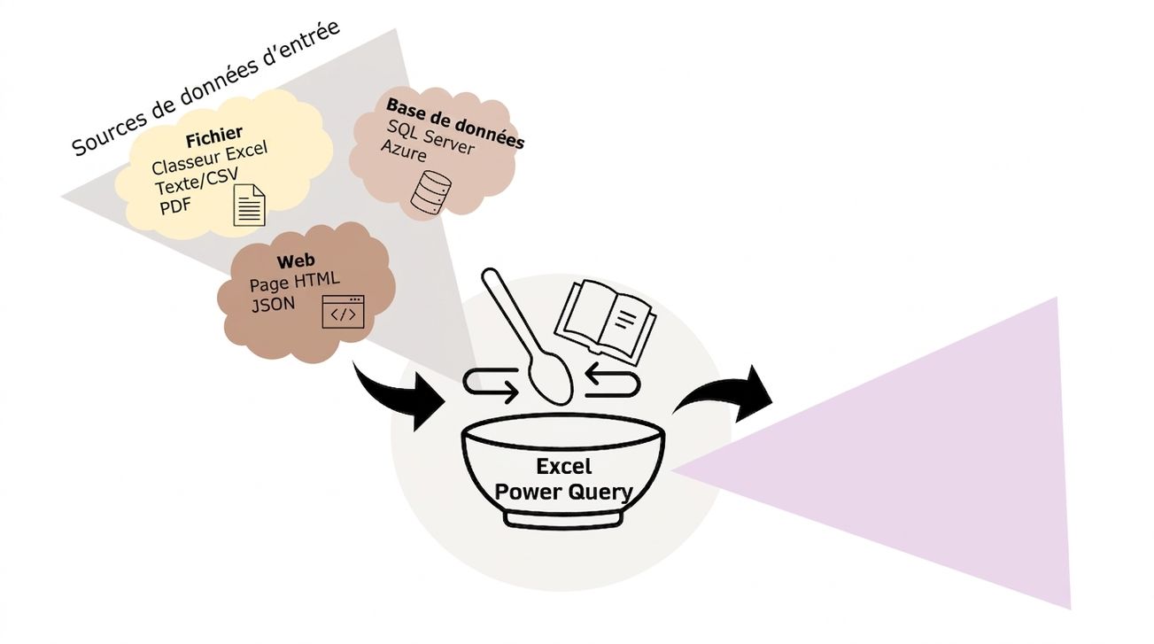 Schéma 2 : puissance de Power Query avec cupcakes