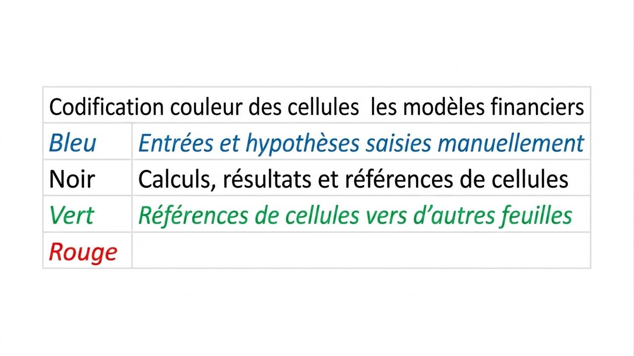 diagramme de codification couleur avec bleu, noir et vert