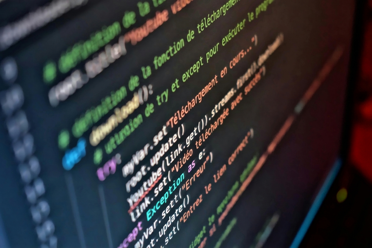 Code Python affiché à l'écran