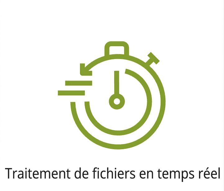 Icône de traitement en temps réel.