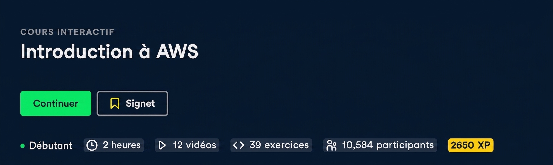 Cours d'introduction à AWS