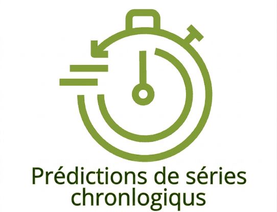 Icône montrant des prévisions de séries chronologiques.