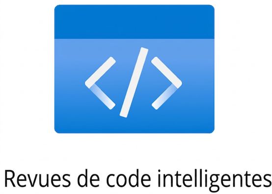 Icône montrant des revues de code intelligentes.
