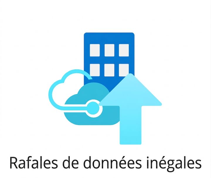 Icône de pointes de données irrégulières.