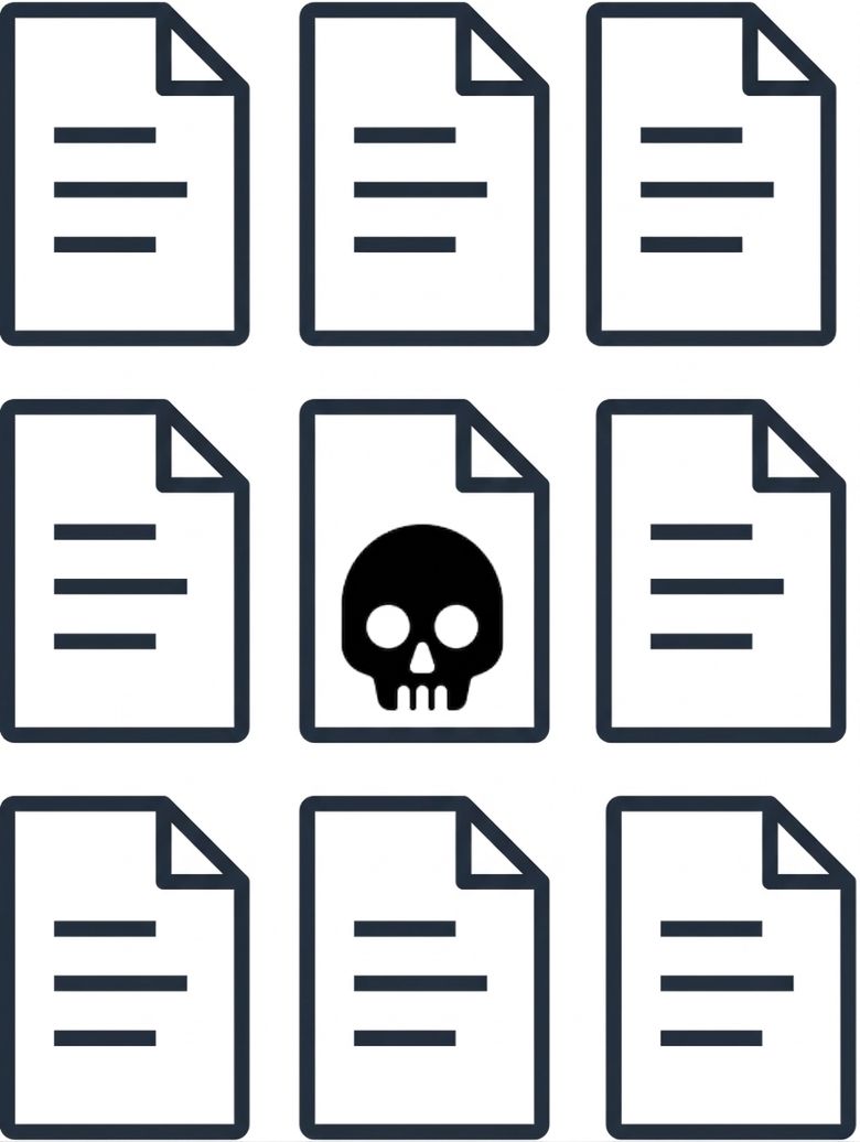Image de documents texte, dont un document empoisonné