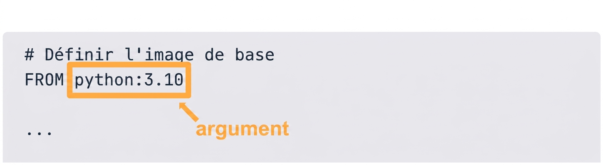 Dockerfile - Argument de l'instruction Docker