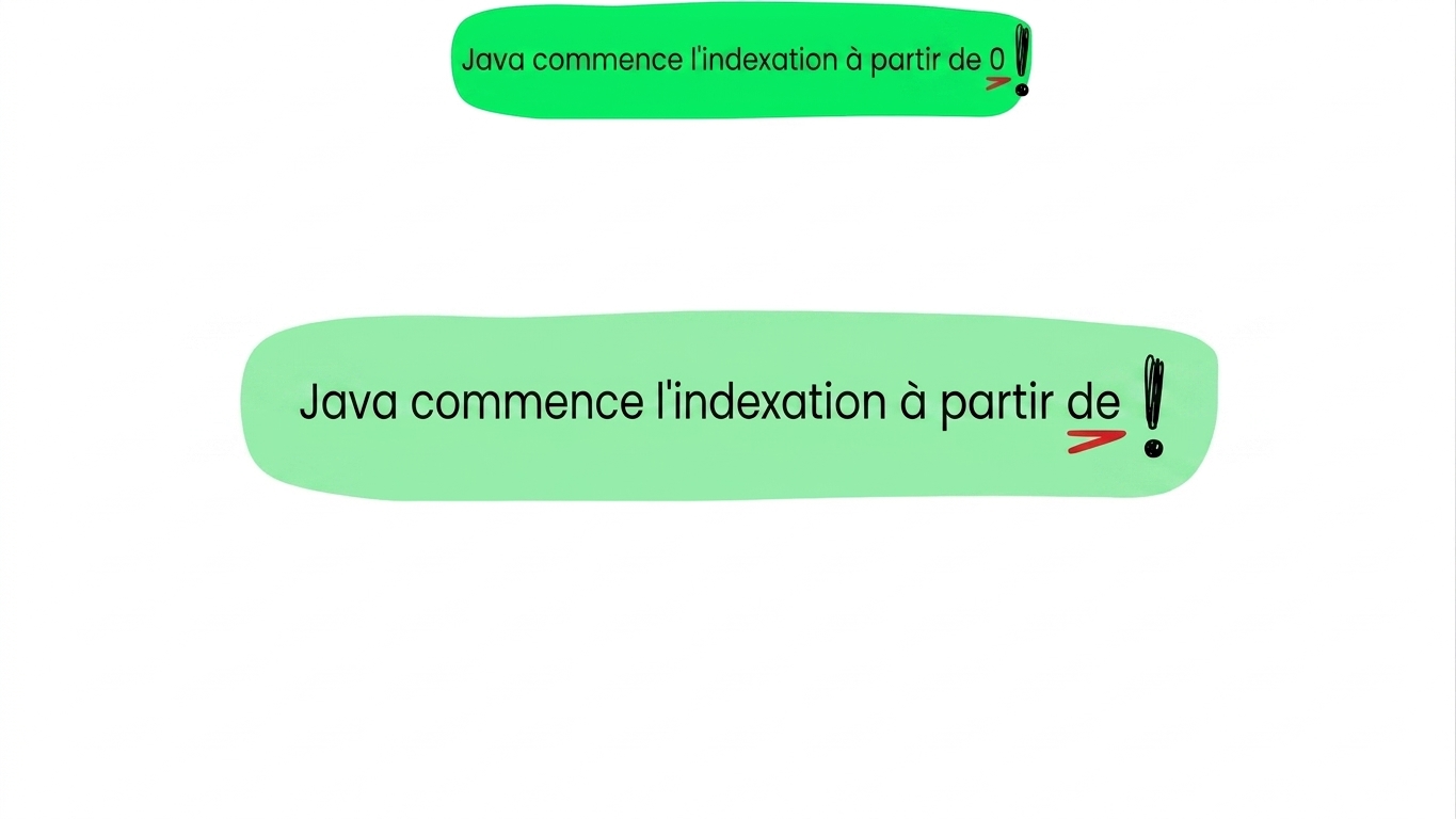 Java commence l'indexation à 0
