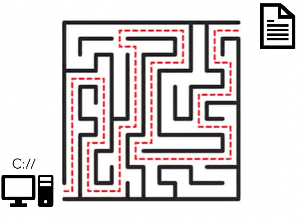 Labyrinthe depuis le départ