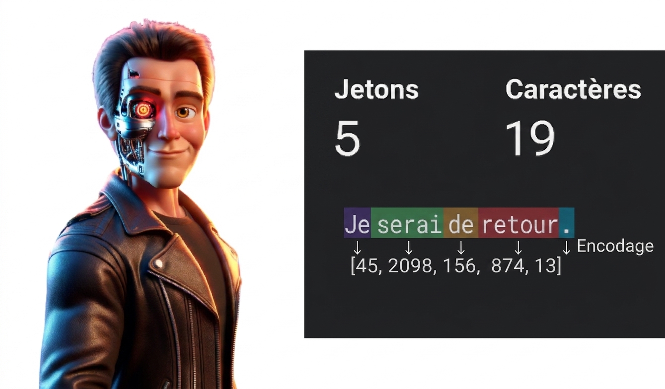 Illustration d'un homme ressemblant au personnage du film Terminator