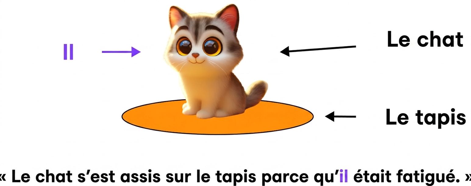 Illustration d'un chat assis sur un tapis