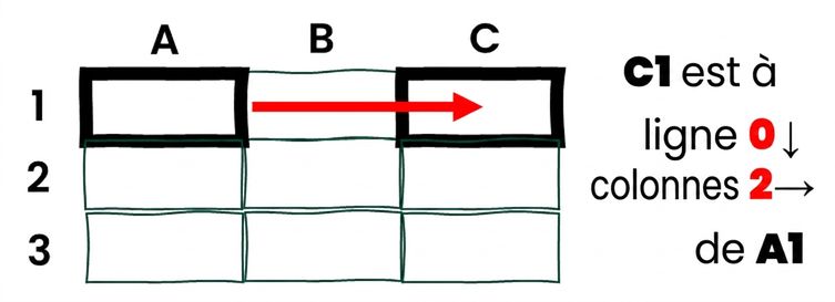 Example of relative referencing in Excel