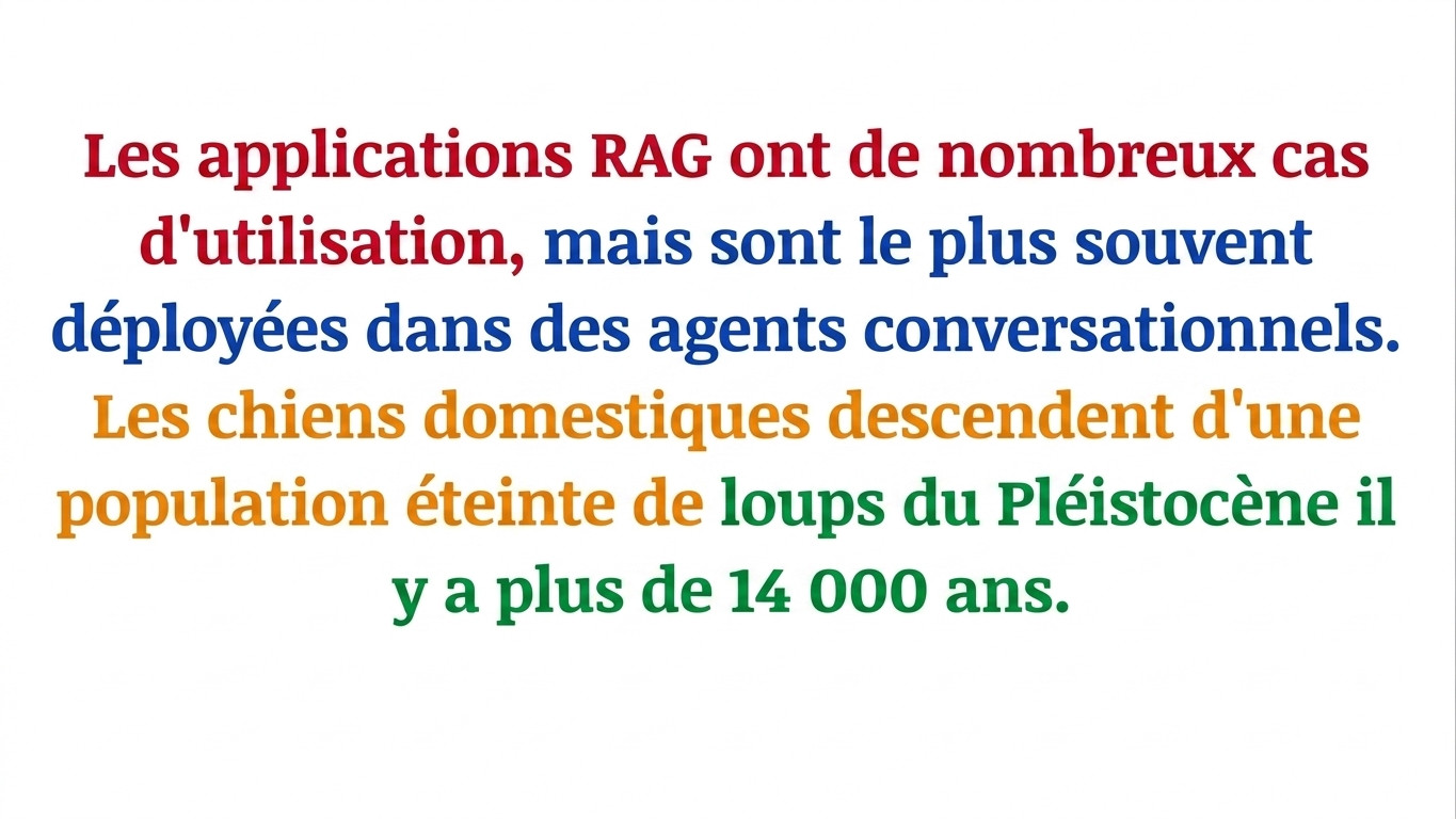 Le paragraphe a été découpé par caractères ou jetons, ce qui a fait perdre le contexte.