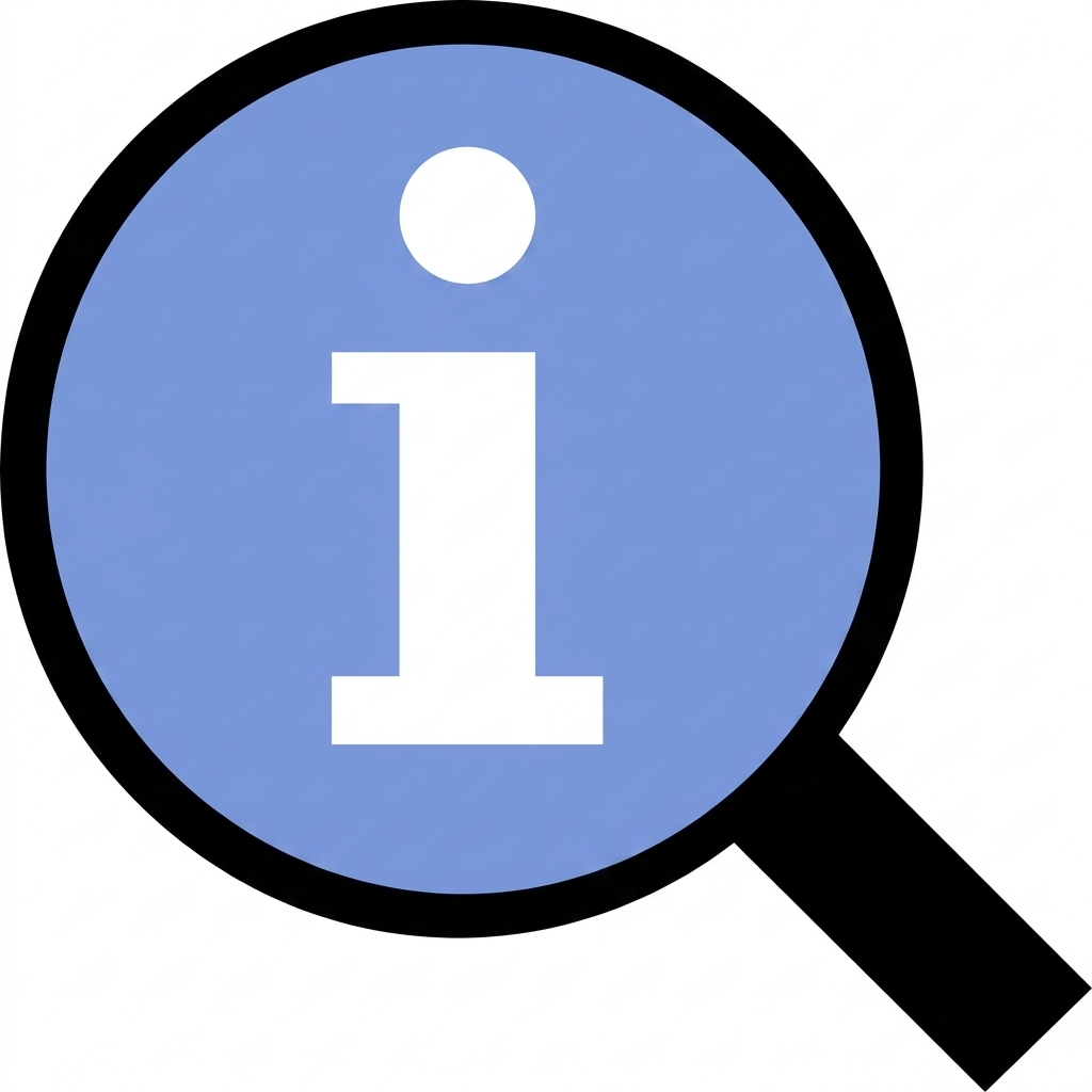 Loupe représentant l'information.