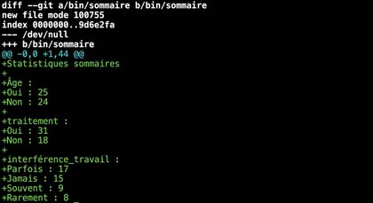 sortie de git diff main summary-statistics, tronquée
