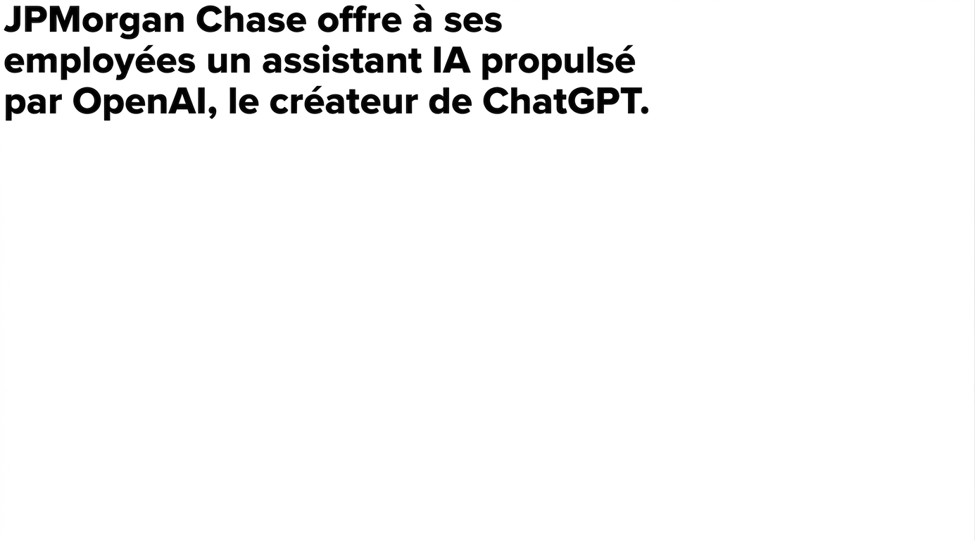 Titres d'actualité d'entreprises qui développent et adoptent des modèles GPT