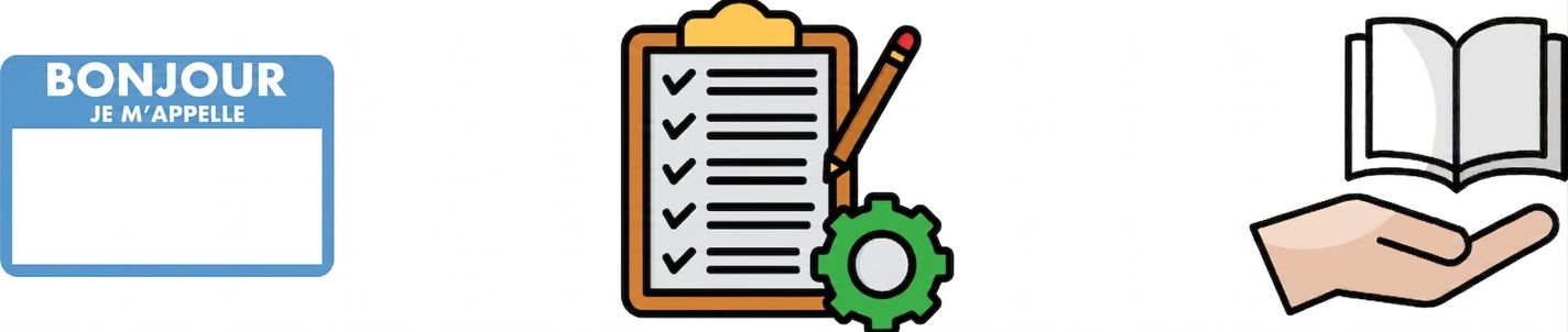Main présentant un livre ouvert, représentant l'ajout de sources de connaissances ou d'information pour guider l'agent