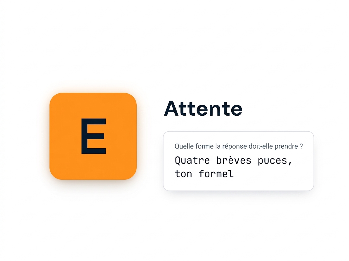 La tuile Attentes du cadre GCSE avec un court exemple de prompt