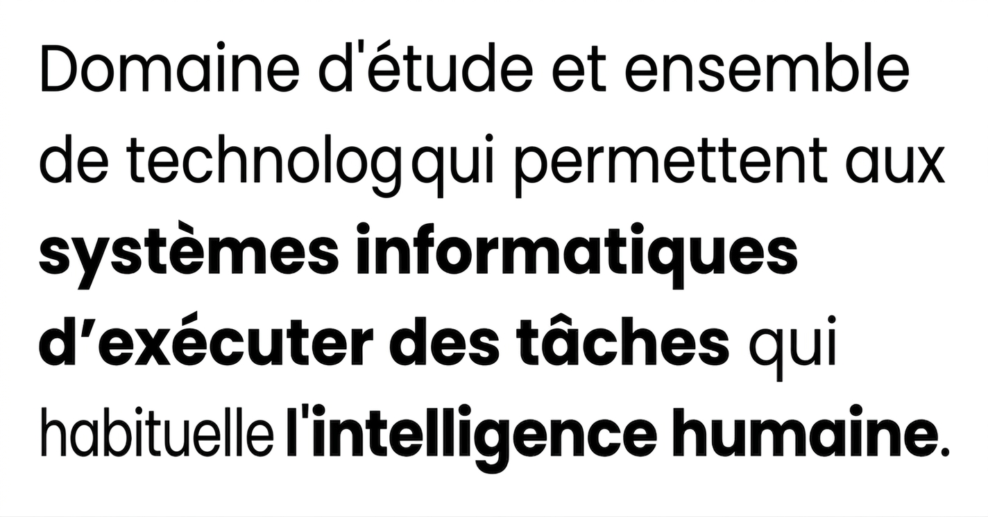 Définition de l'IA