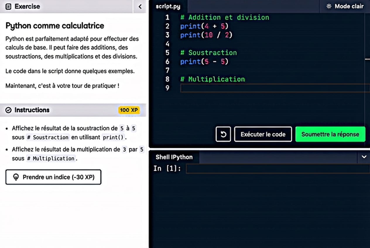 Interface DataCamp