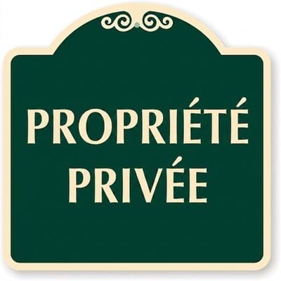 Panneau Propriété Privée