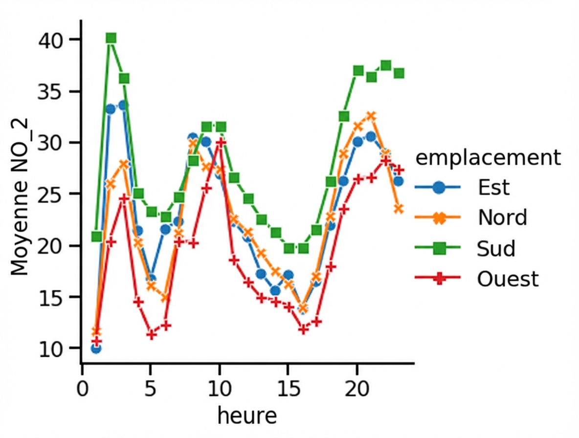 Graphique avec marqueurs et lignes pleines
