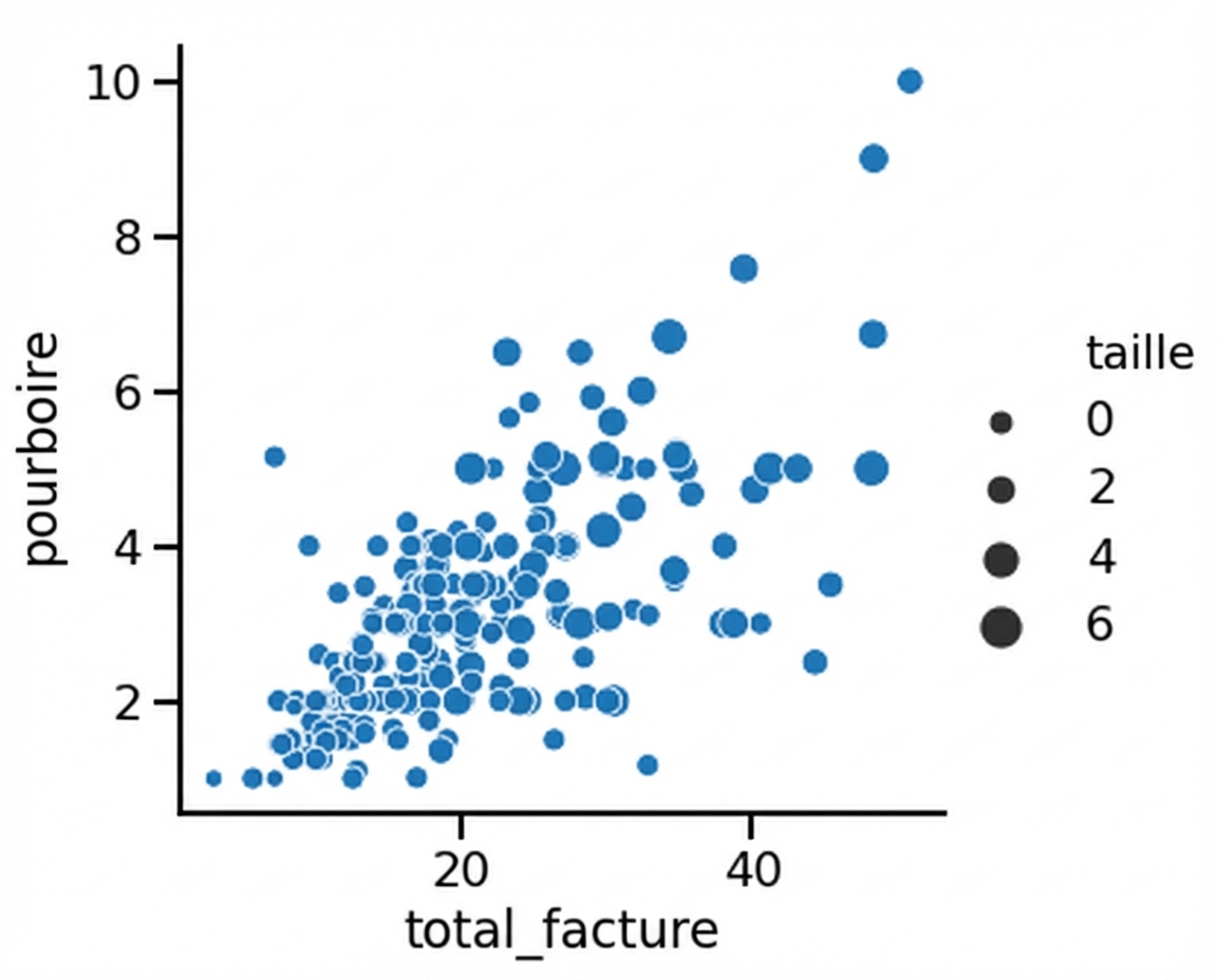 Graphique de dispersion avec taille de point variable