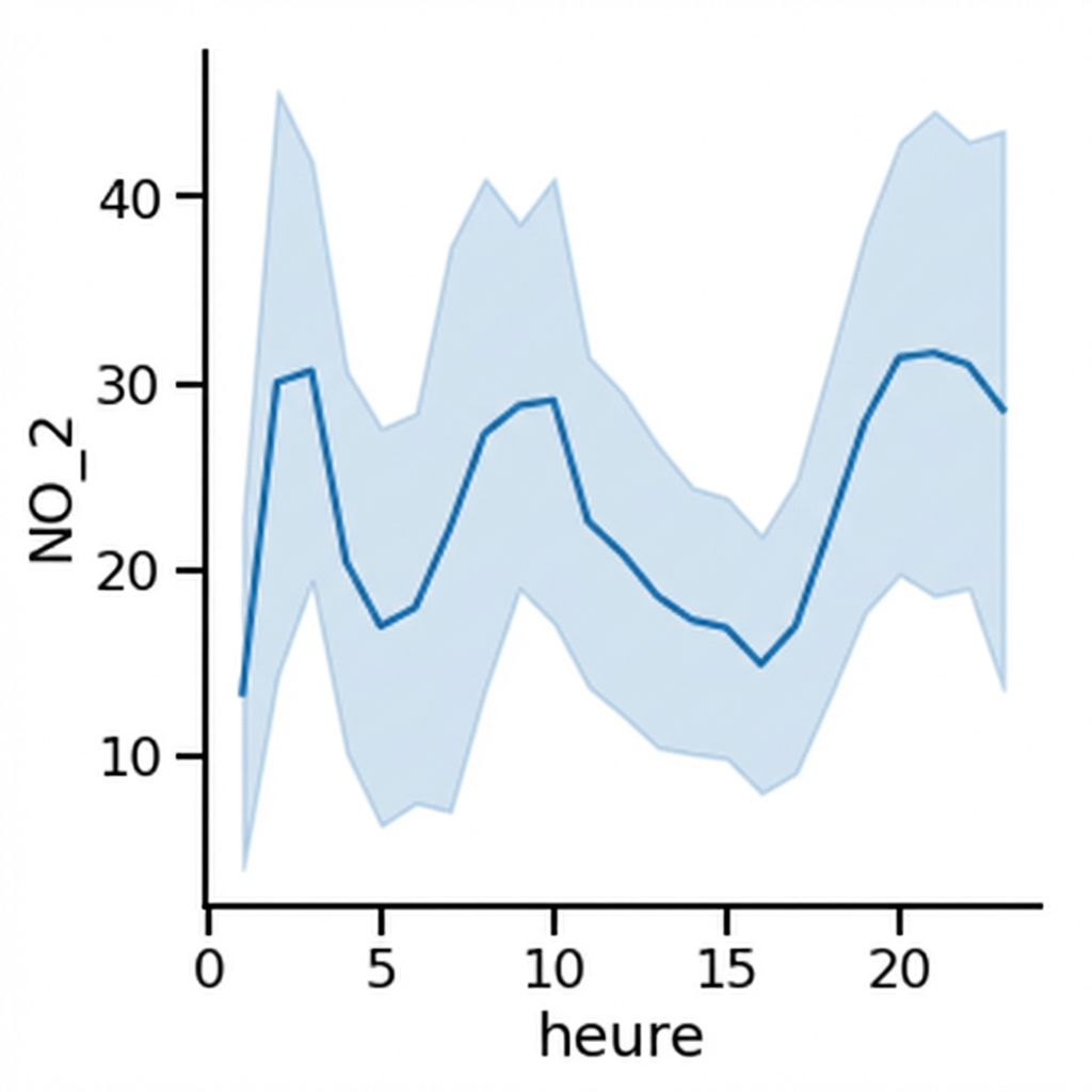 Graphique en ligne avec écart-type