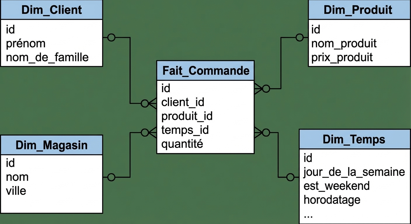 Diagramme en étoile de Customers et Orders