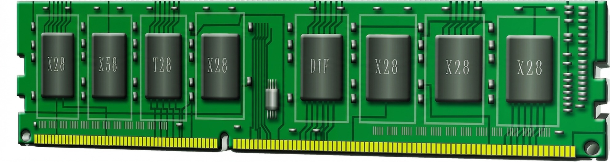 Image d’une puce de mémoire RAM
