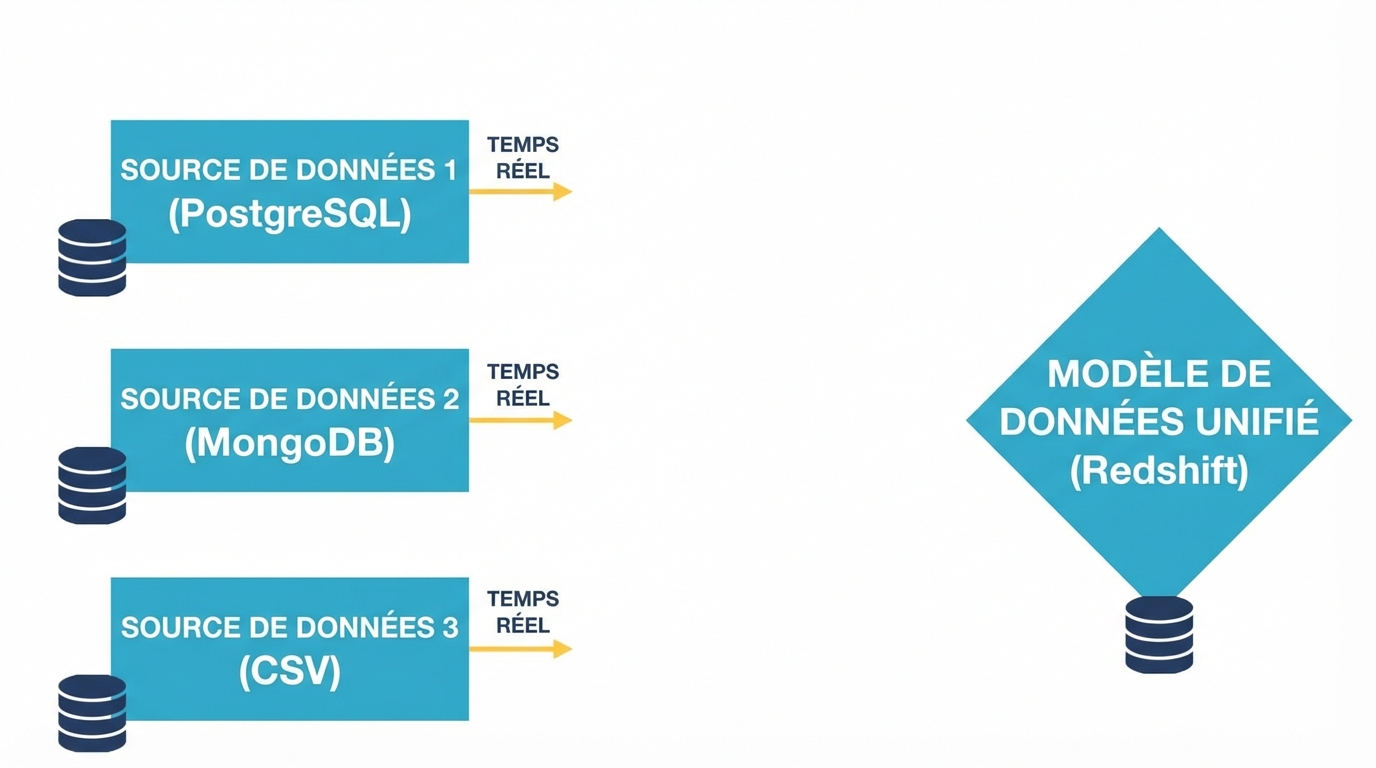 The three data sources updating in real-time