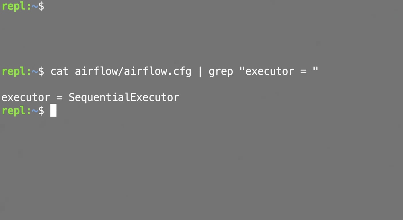 cat airflow.cfg | grep "executor = "