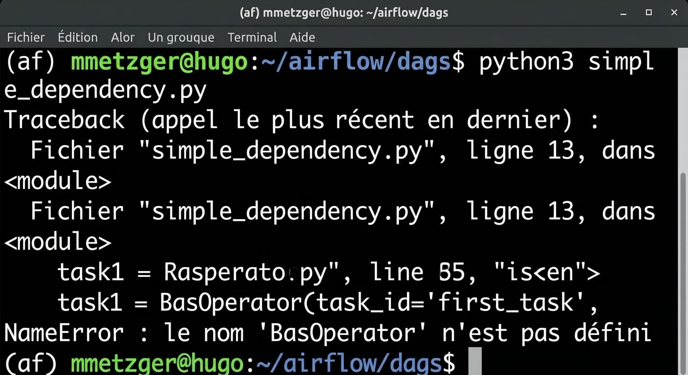 python3 - erreurs
