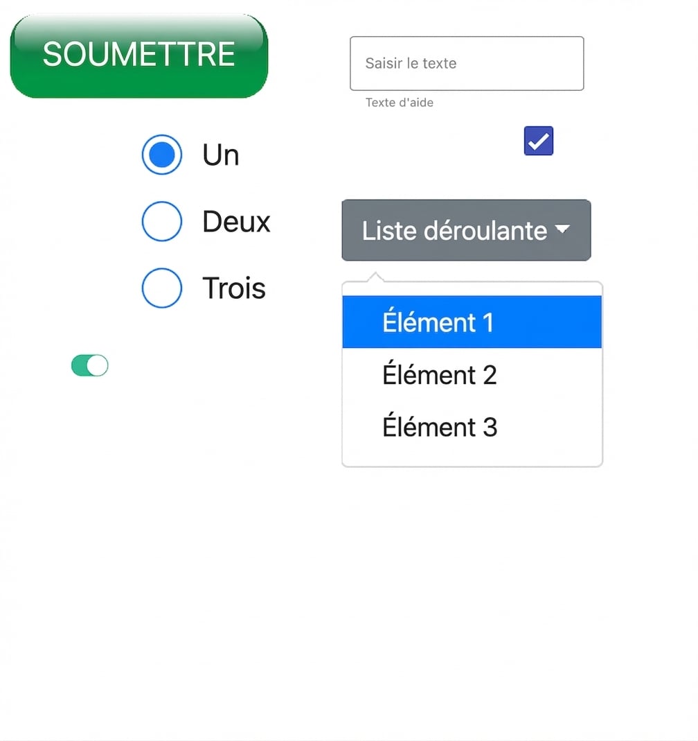 divers éléments d’interface