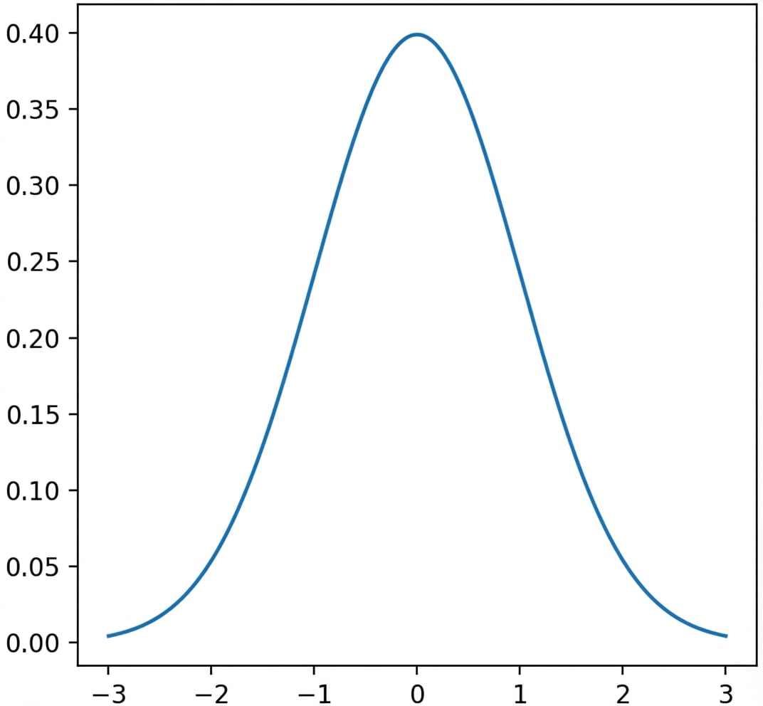 Graphique de la distribution normale