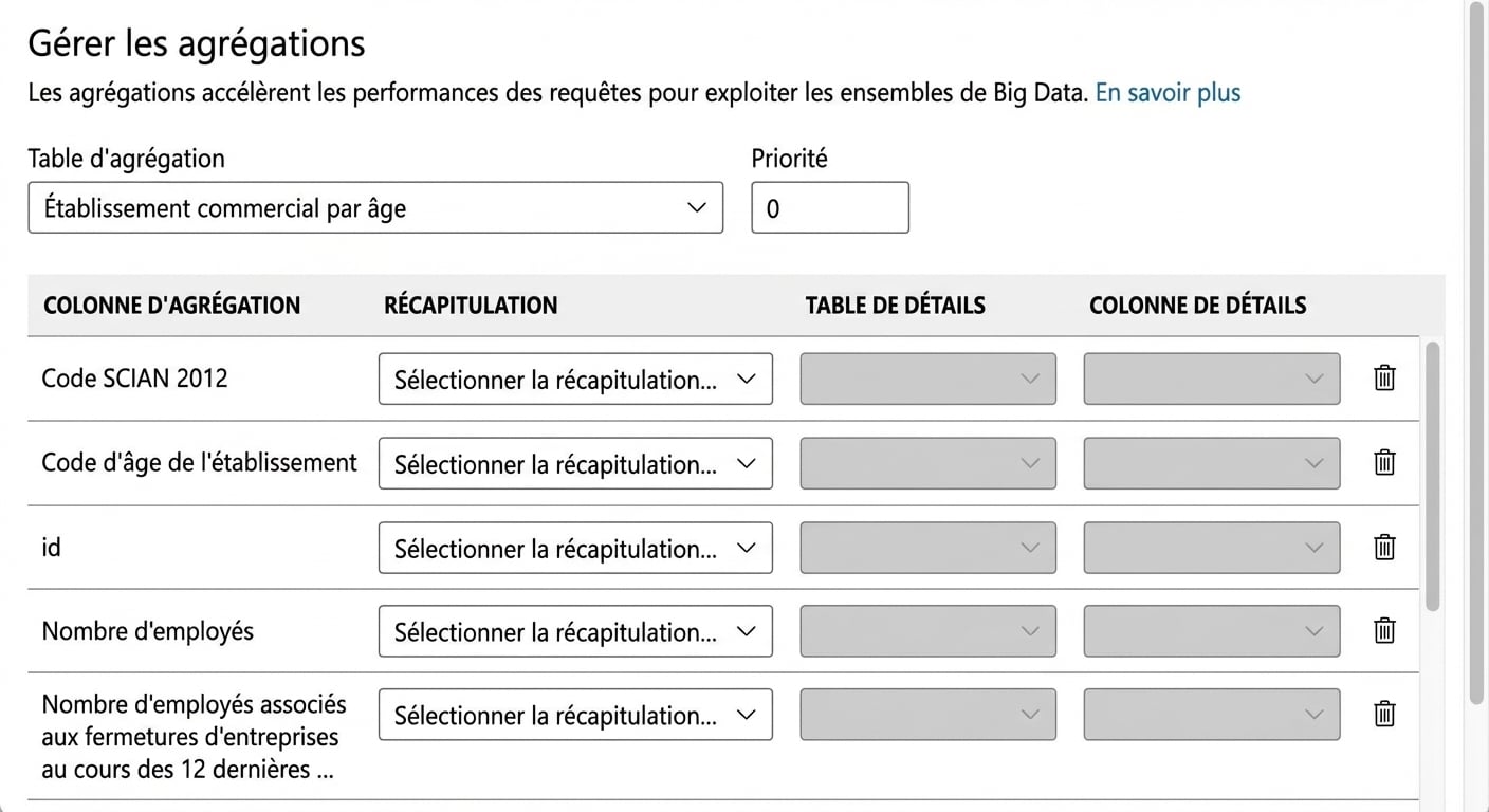 agrégation dans PBI