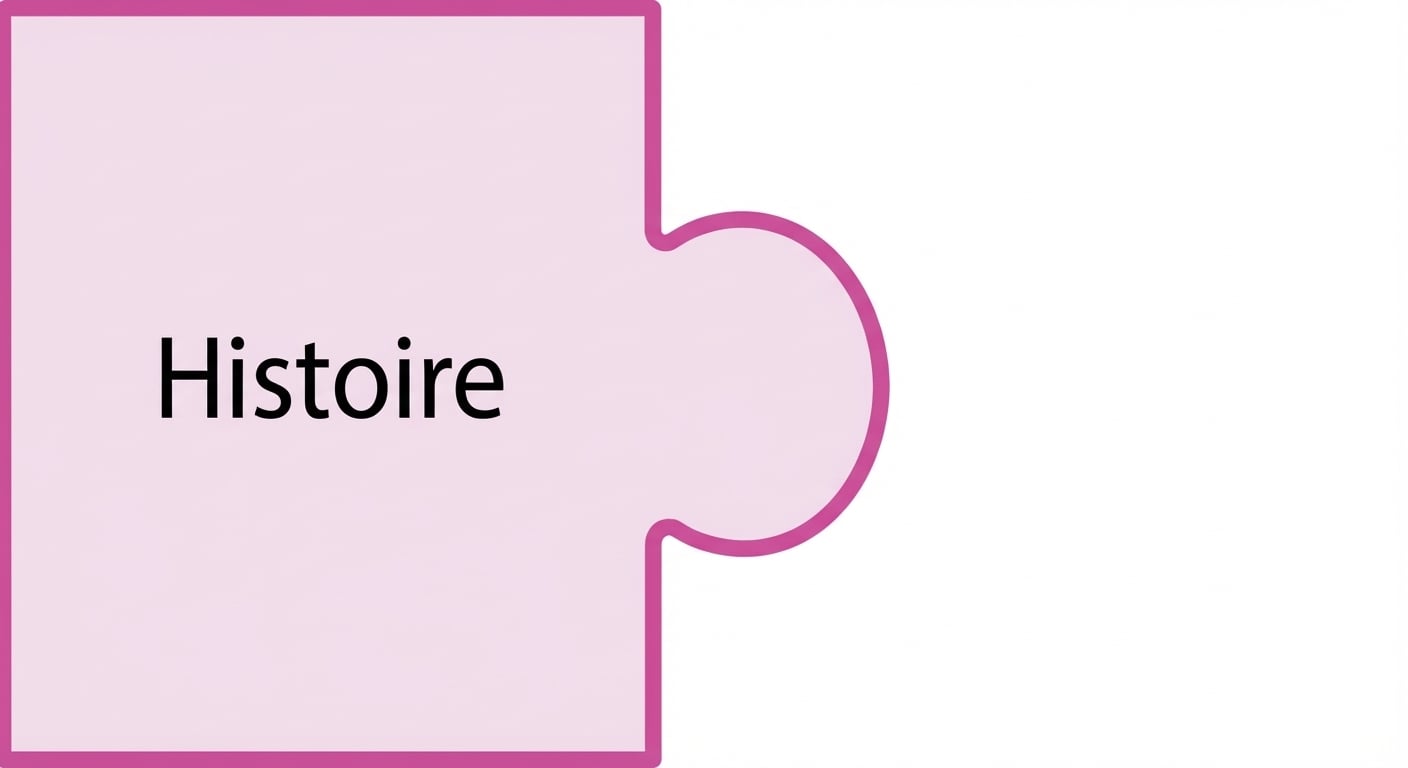 Pièce de puzzle avec le mot story