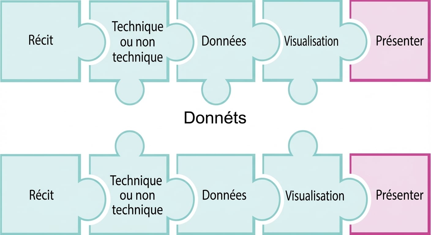 Pièce de puzzle avec le mot présent