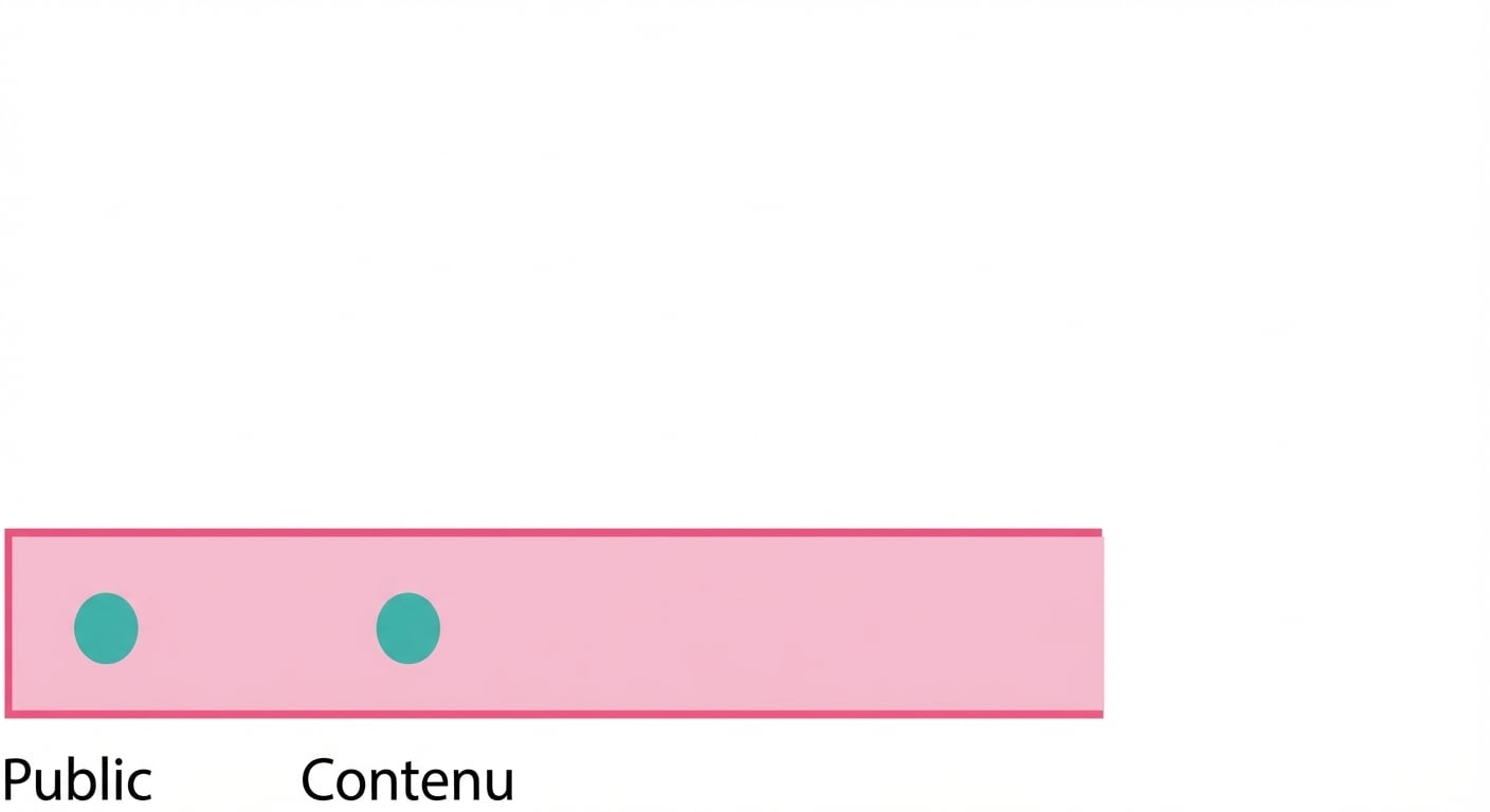Un cercle avec le mot content