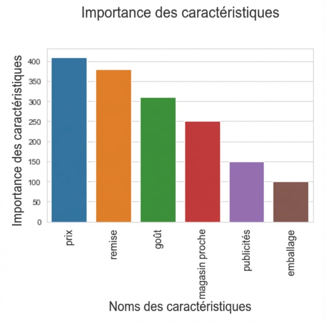 diagrammes en barres montrant l’importance positive des variables d’un modèle