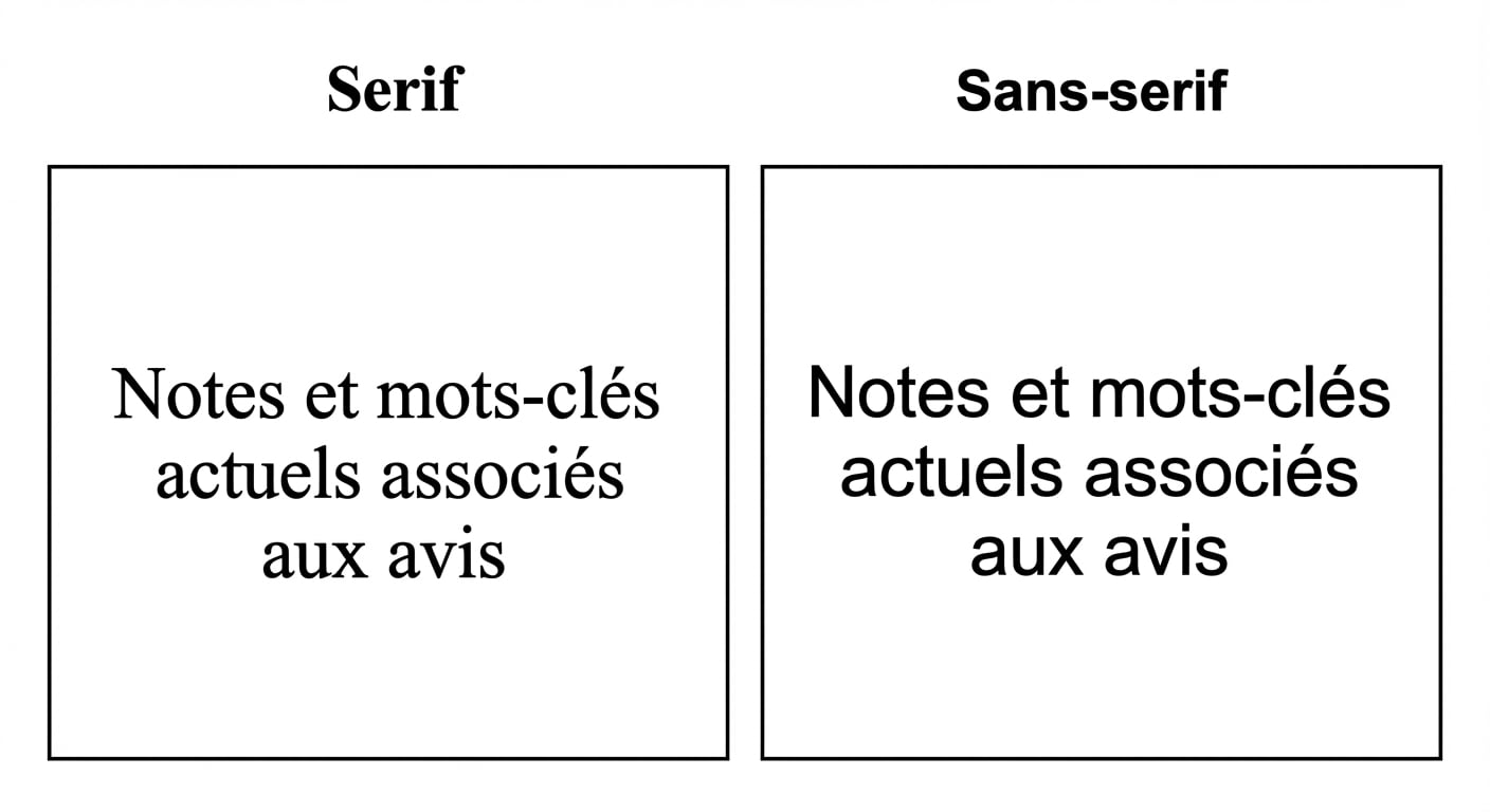 diapositives avec polices serif et sans-serif