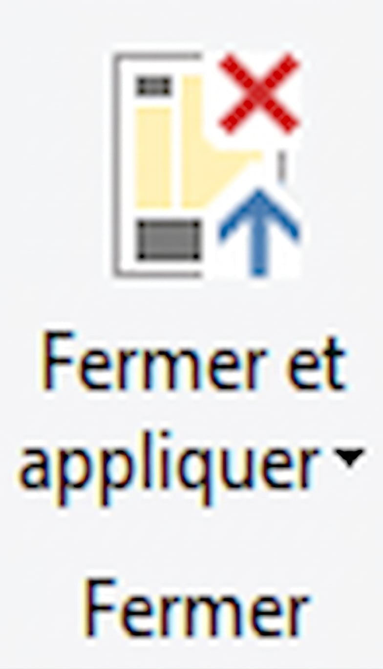 Une capture d’écran de l’interface PowerBI, montrant l’icône Transformer les données qui ouvre l’éditeur Power Query lorsqu’on clique dessus.