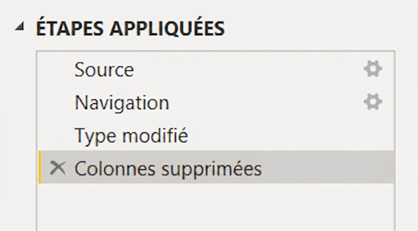 Une capture d'écran de l'icône Fermer & Appliquer dans Power Query, qui ferme l'éditeur Power Query et applique les étapes de transformation aux données afin que nous puissions les analyser dans PowerBI.